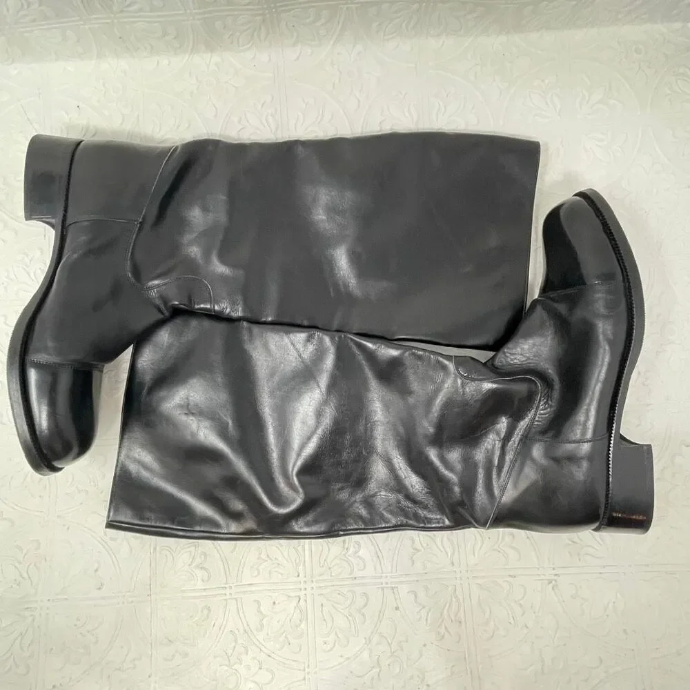 St John Sport Leather Knee High Riding Boots Sz 8.5